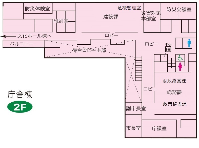 庁舎二階案内図