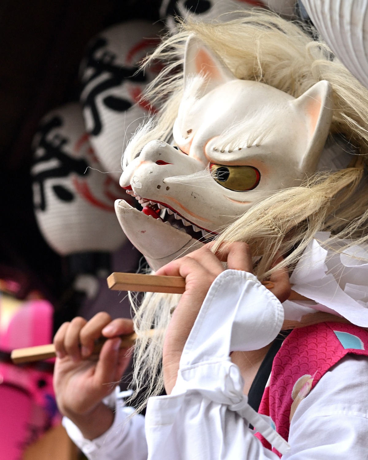 牛倉神社例大祭　山車　狐踊り