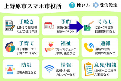 クマの目撃情報受信設定1